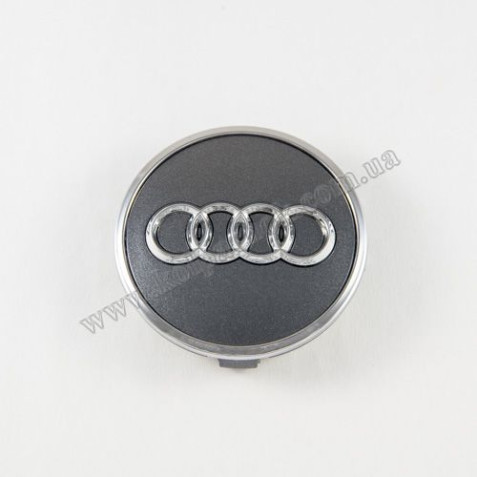 Ковпачок на диски Audi сірий/хром лого 8W0601170 / 4M0601170 (61мм)
