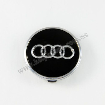 Ковпачок на диски Audi чорний/хром лого 8W0601170/4M0601170 (61мм) Ковпачок на диски Audi чорний/хром лого 8W0601170/4M0601170 (61мм)