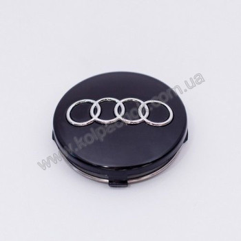 Ковпачок на диски Audi чорний/хром лого 4B0601170 (60мм) Ковпачок на диски Audi чорний/хром лого 4B0601170 (60мм)