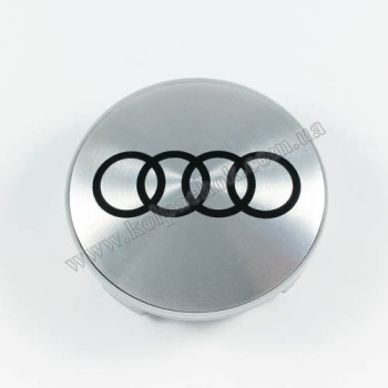 Колпачок на диски Audi серебро/черный лого (59мм) Колпачок на диски Audi серебро/черный лого (59мм)