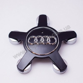 Ковпачок на диски Audi чорний 4F0601165N (зірка) Ковпачок на диски Audi чорний 4F0601165N (зірка)