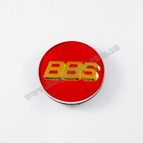 Ковпачок на диски BBS червоний/золотий лого 09.24.030 (69мм)