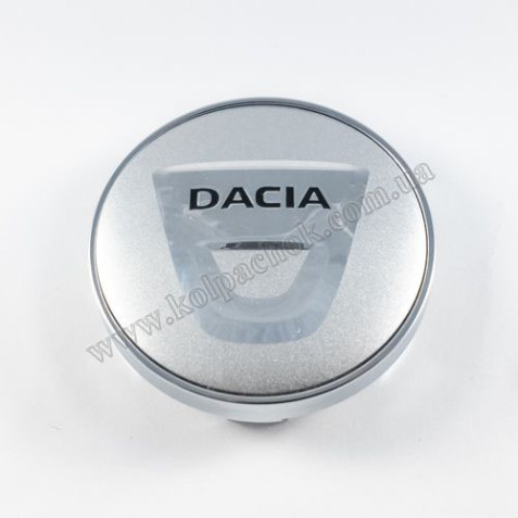 Ковпачок на диски Dacia срібло/хром лого (60мм)