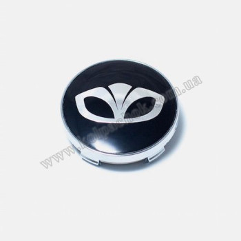 Ковпачок на диски Daewoo чорний/хром лого (60мм) Ковпачок на диски Daewoo чорний/хром лого (60мм)