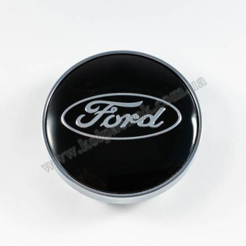Колпачок на диски Ford черный/хром лого (60мм) Колпачок на диски Ford черный/хром лого (60мм)