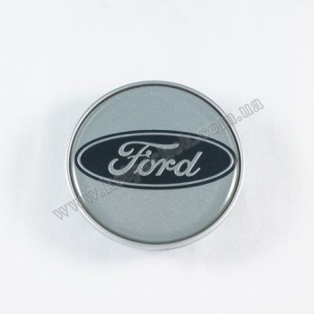 Колпачок на диски Ford серый/черный лого (60мм) Колпачок на диски Ford серый/черный лого (60мм)