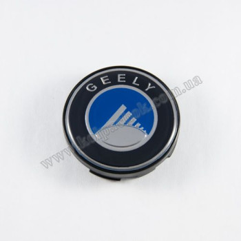 Ковпачок на диски Geely синій лого (59мм) Ковпачок на диски Geely синій лого (59мм)