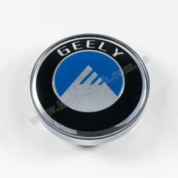 Колпачок на диски Geely синий лого (60мм)