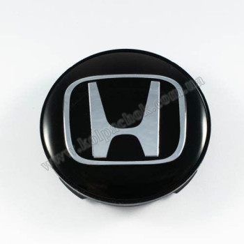 Ковпачок Honda для дисків Hyundai чорний/хром лого (55-59мм) Ковпачок Honda для дисків Hyundai чорний/хром лого (55-59мм)