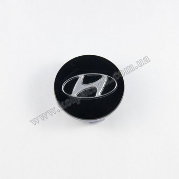 Колпачок на диски Hyundai черный/хром лого 52960-1E400 (57мм)