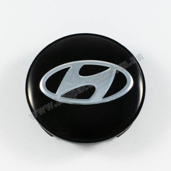 Колпачок на диски Hyundai черный/хром лого (59мм) Колпачок на диски Hyundai черный/хром лого (59мм)