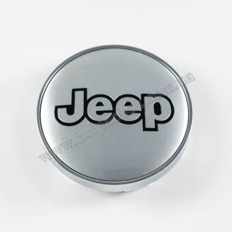 Ковпачок Jeep срібло/чорний лого для дисків MAK (60мм)