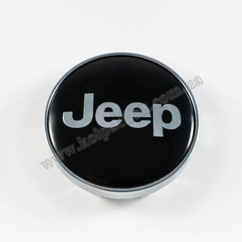 Колпачок на диски Jeep черный/хром лого (60мм)