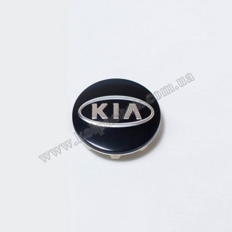Ковпачок на диски Kia чорні/хром овал лого 52960-2K0C0 (58мм)