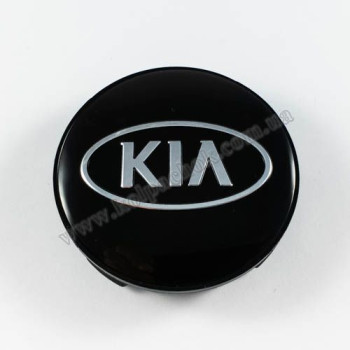 Колпачок на диски KIA черный/хром лого (59мм) Колпачок на диски KIA черный/хром лого (59мм)