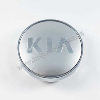Колпачок на диски KIA серебро/хром лого (60мм)