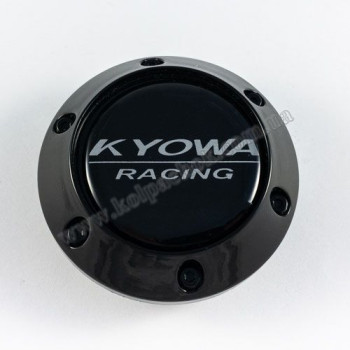 Ковпачок на диски Kyowa Racing чорний конус/болти/чорний лого (56-64мм) Ковпачок на диски Kyowa Racing чорний конус/болти/чорний лого (56-64мм)