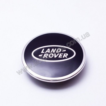 Ковпачок на диски Land Rover чорний/хром літери (62мм)
