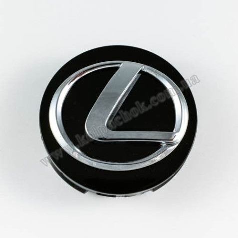 Колпачок Lexus для Toyota дисков черный/хром лого 42603-AC040 (62мм)