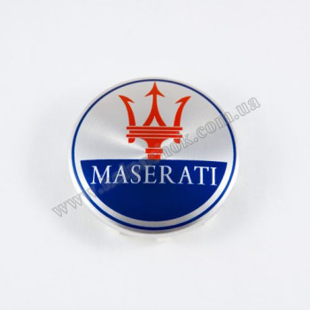 Ковпачок на диски Maserati хром/кольоровий лого (60мм)