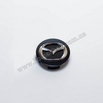 Ковпачок на диски Mazda чорний/хром лого KD5137190 (57мм) Ковпачок на диски Mazda чорний/хром лого KD5137190 (57мм)