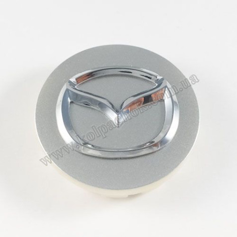 Ковпачок на диски Mazda срібло/хром лого (60мм)
