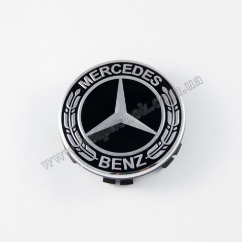 Колпачок на диски Mercedes-Benz нов. обр. черный A1674015900 (75мм)