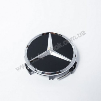 Ковпачок на диски Mercedes-Benz чорний мат A2204000125 (75мм)