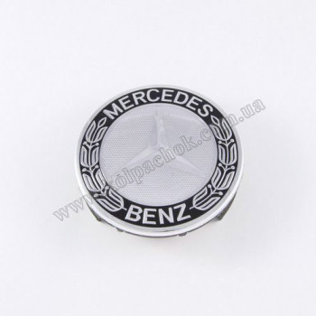 Ковпачок на диски Mercedes-Benz чорний кант A1714000025 (75мм) Ковпачок на диски Mercedes-Benz чорний кант A1714000025 (75мм)