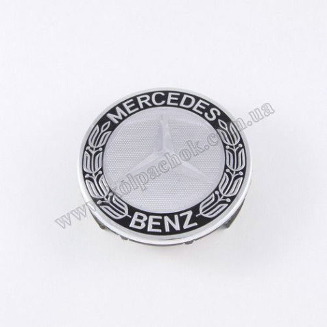 Ковпачок на диски Mercedes-Benz чорний кант A1714000025 (75мм)