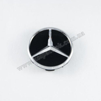 Колпачок на диски Mercedes-Benz черный глянец (60мм) Колпачок на диски Mercedes-Benz черный глянец (60мм)
