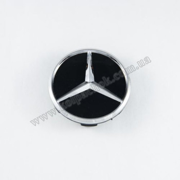 Ковпачок на диски Mercedes-Benz чорний глянець (60мм)