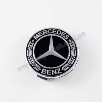 Ковпачок на диски Mercedes-Benz новий. обр. чорний/ 3 ніжки A1714000125 (75мм) Уцінка!