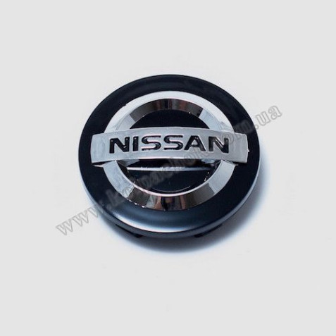 Ковпачок на диски Nissan чорний/хром лого 40342AU510 (54мм)