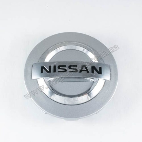 Ковпачок на диски Nissan сірий/хром лого 403421LA2A (85мм)