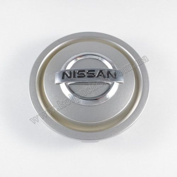 Ковпачок на диски Nissan сірий/хром лого (90мм)