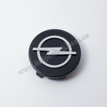 Ковпачок на диски Opel чорний/хром лого (59мм) Ковпачок на диски Opel чорний/хром лого (59мм)