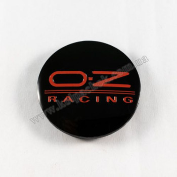 Ковпачок на диски OZ M582 чорний/червоний лого (54мм)