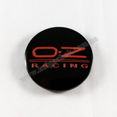 Ковпачок на диски OZ M582 чорний/червоний лого (54мм)