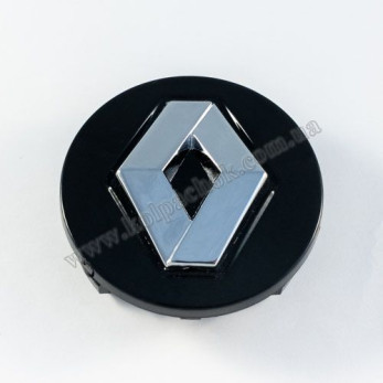 Ковпачок на диски Renault чорний/хром лого (54мм) Ковпачок на диски Renault чорний/хром лого (54мм)