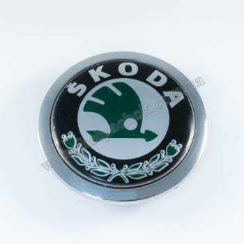 Ковпачок Skoda зел. лого для Audi дисків 4B0601170A / 8T0601170A (69мм)