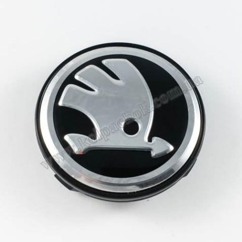 Ковпачок Skoda для Audi дисків чорний кант 8W0601170/4M0601170 (61мм)