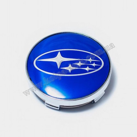 Колпачок на диски Subaru синий (60мм)