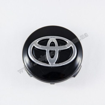 Ковпачок на диски Toyota чорний/хром лого 42603-YY150 (57мм) Ковпачок на диски Toyota чорний/хром лого 42603-YY150 (57мм)