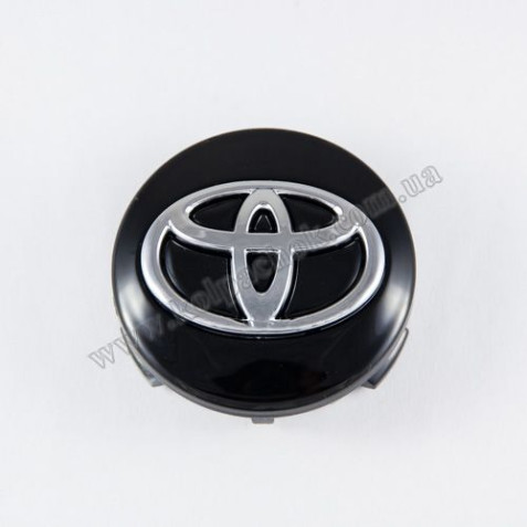 Ковпачок на диски Toyota чорний/хром лого 42603-YY150 (57мм)