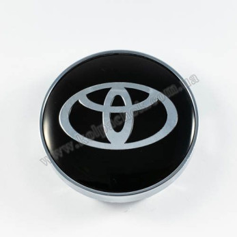 Колпачок Toyota для дисков Hyundai черный/хром лого (55-59мм) Колпачок Toyota для дисков Hyundai черный/хром лого (55-59мм)