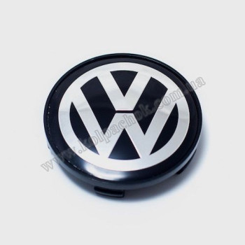 Колпачок VolksWagen черный/хром лого для дисков BMW (68мм) Колпачок VolksWagen черный/хром лого для дисков BMW (68мм)