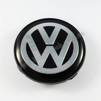 Колпачок VolksWagen для Audi дисков черный кант 8W0601170 / 4M0601170 (61мм)