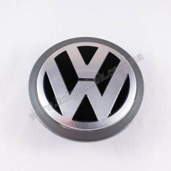 Колпачок VolksWagen на диски Porsche серый кант (76мм)