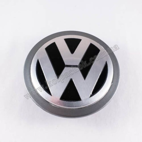 Ковпачок VolksWagen на диски Porsche сірий кант (76мм)